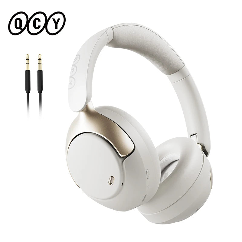WHITE Color Over-Ear ANC Bluetooth Headphones With LDAC And Spatial Audio