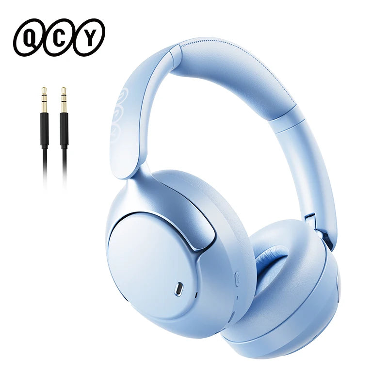BLUE Color Over-Ear ANC Bluetooth Headphones With LDAC And Spatial Audio